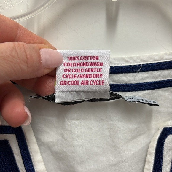 GRETCHEN SCOTT White Reef Embroidered Cotton Poplin Tunic XL - Picture 3 of 8